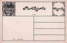 Künstler sign. Schwetz, Kilophot. Nr. A 105: Wien, Vor dem Parlament, Jugendstil