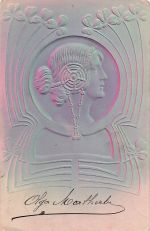 Jugendstil, Freiheitsstil – Schöne Frau – Relief, geprägt –