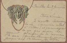 Jugendstil-Ansichtskarte (französisch: Art Nouveau)