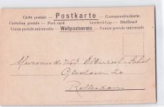 Lithographie Herbst, Uferpartie in Dämmerlicht, Allegorie