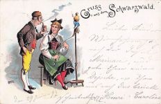 Gruss aus dem Schwarzwald - Litho - Künstler-AK Eugen Felle