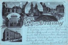 MONDSCHEIN LITHO GRUß AUS DÜSSELDOR