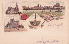 Gruss aus Stralsund - Litho