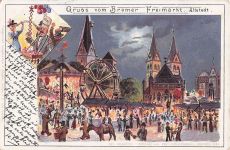Gruss vom Bremer Freimarkt. Altstadt.