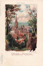 Künstler-AK Carl Münch: Freiburg i /B., Münster