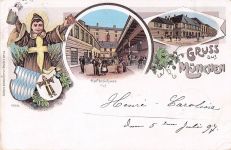 Gruss aus München“-Lithografie