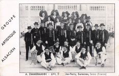 Ak Groupe Artistique Alsacien, Musiker, Tracht, Musikinstrumente