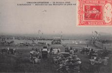 Flugschau in Chalon-sur-Saône, Frankreich, am 16. Oktober 1910.