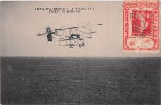 Diese historische Postkarte zeigt eine Flugschau in Chalon-sur-Saône