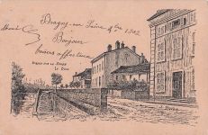 1902, die eine Ansicht von "Bragny-sur-Saône" in Frankreich zeigt.