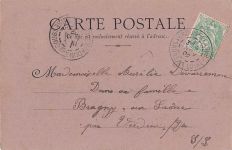 1902, die eine Ansicht von "Bragny-sur-Saône" in Frankreich zeigt.