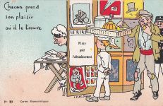 französische Karikatur-Postkarte (No. 20 aus der Serie „Cartes Humoristiques“)