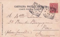 1905 S. Callisti Katakomben Rom Italien Frühchristliche Literatur Salomone Postkarte