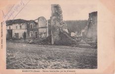 MARBOTTE (Meuse). Maisons bombardées par les Allemands