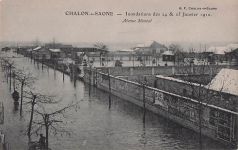 44. CHALON-S-SAONE Inondations des 24 & 25 Janvier 1910.
