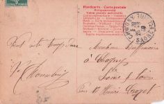 Diese historische Postkarte zeigt Amor als Schützen,