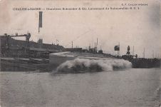 CHALON-S-SAONE Chantiers Schneider & Cie. Lancement du Submersible S. C. 1.