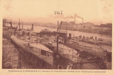 Etablissements SCHNEIDER & C". Chantiers de CHALON-sur-SAONE. Onze Torpilleurs en construction