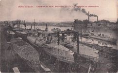 Chalon-sur-Saône. Chantiers de MM SCHNEIDER et Cie Torpilleurs en construction. -