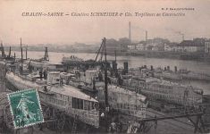 Chalon-sur-Saône. Chantiers de MM SCHNEIDER et Cie Torpilleurs en construction. -