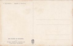 Red apple on grass Bathing-gown Nude woman Antique Salon Paris postcard 1909s