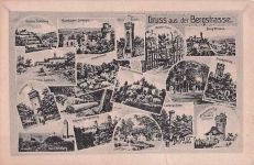 POSTKARTE GRUSS AUS DE BERGSTRASSE MEHRBILD