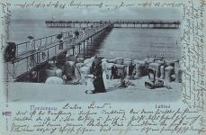AK Nordseebad Norderney, Besucher auf dem Seesteg