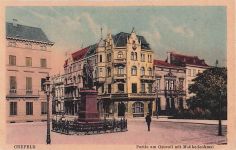 KREFELD, Ostwall mit Moltkedenkmal, Verlag Krapohl.