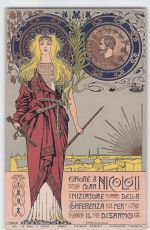 Jugendstil-Postkarte ZARSAR NICHOLAS II