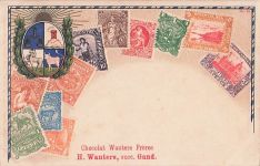 Briefmarken Wappen Ansichtskarte / Postkarte Uruguay, Pesos, Centesimo