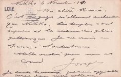 frankierte Postsendung aus der Zeit um 1910, die nach Brüssel, Belgien adressiert ist