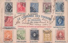 Postkarte Le Langage Des Timbres de I'Europe Frankreich Geteilter Rücken