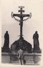 CHRIST STATUE WITH HEBREW CHARLES BRIDGE PRAGUE