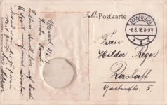 patriotische deutsche Gedenk-Postkarte bzw. Feldpostkarte