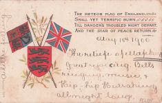 "Die Meteorflagge Englands" Antike Postkarte aus dem Britischen Empire, London 1900