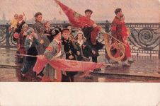 UdSSR Sowjetrealismus von DKMOCHALSKY. „Sie sahen Stalin“