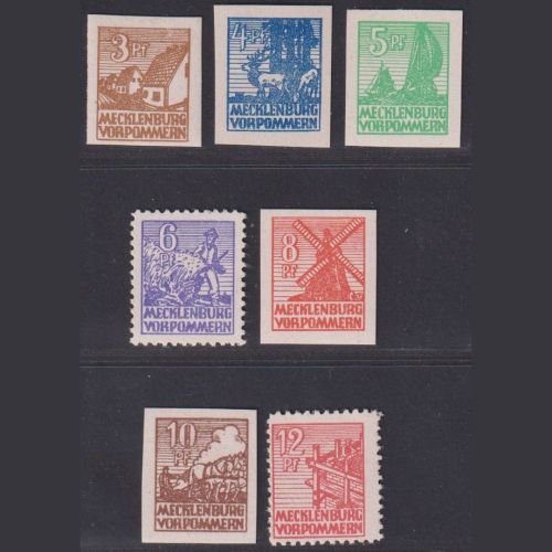 SBZ Mecklenburg Michel Nr. 29-36 x - Kreidepapier postfrisch