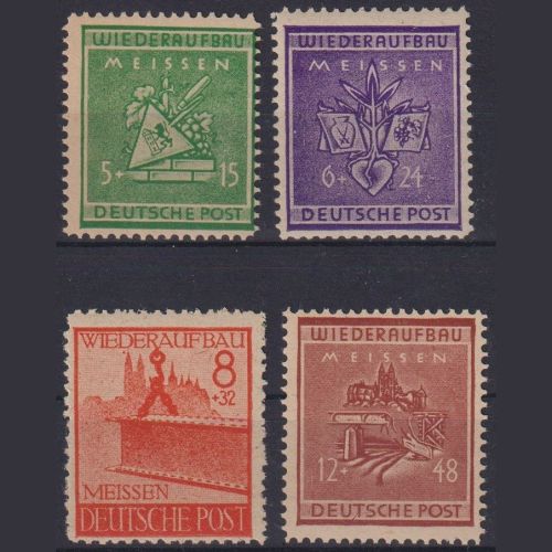 Lokalausgaben Meissen 1945 - MiNr. 35-38 postfrisch - Wiederaufbau