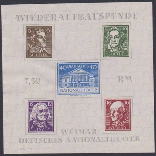 SBZ Thüringen, Block 3 A X postfrisch - Wiederaufbauspende 1946
