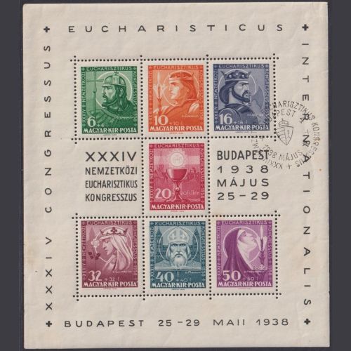 Ungarn 1938 - Block 3 gestempelt - Internationaler Eucharistischer Kongress
