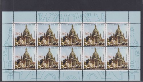 Bund, Michel Nr. 3219 Bogen postfrisch - 350. Geburtstag von George Bähr