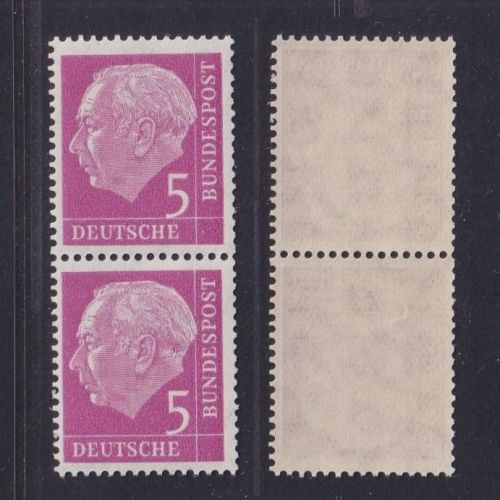 Bund Nr. 179 xv R Paar aus Rolle mit breitem Ausgleichszahn postfrisch