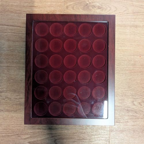 Pro Collect Münzboxen MB rot Münzkapseln 30 Fächer 38mm Durchmesser