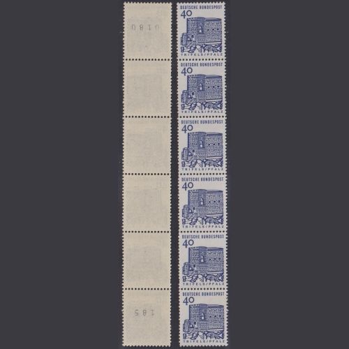 Bund, Michel Nr. 457 R 6er-Streifen postfrisch Sechserstreifen