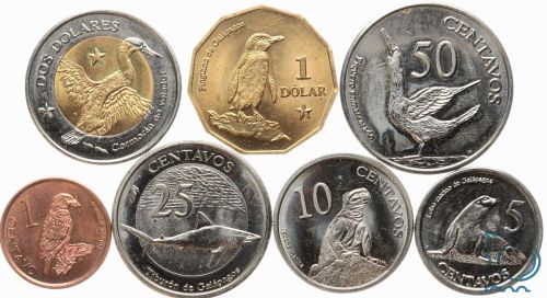 Galapagos Inseln 2008 TIERE KMS 1 cent bis 2 Dollar UNC
