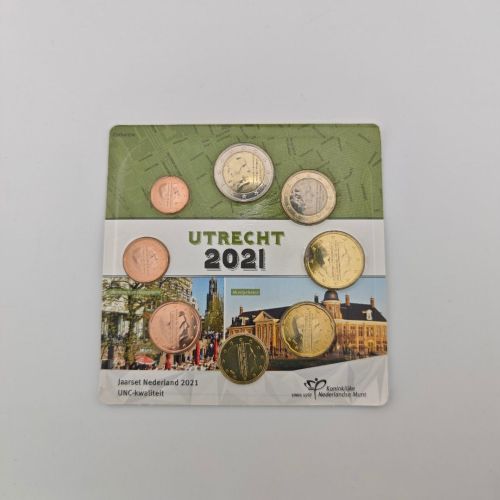 NIEDERLANDE Kursmünzensatz KMS 2021 Utrecht im original Blister (3,88€)