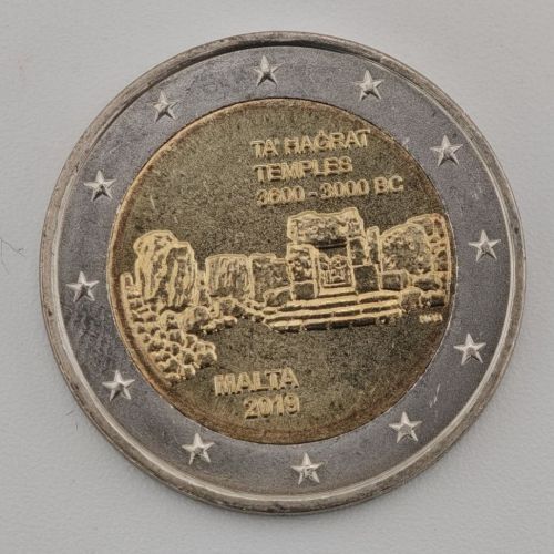 2 Euro Gedenkmünze Malta 2019 Tempel von Ta’ Hagrat unz.