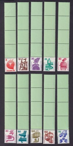 Bund, Michel Nr. 694-703 R + 773 RE 1+4 postfrisch Rollenmarkanfang