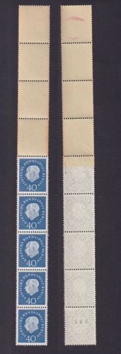 Berlin 185 w RE 5 + 4 Lf. postfrisch roter Adlerstempel, geprüft Schmidl BPP