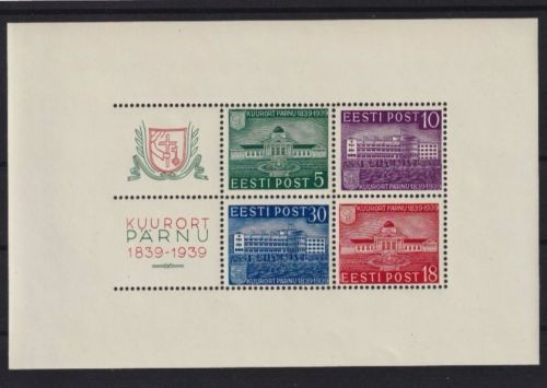 Estland 1939 - Block 4 postfrisch - 100 Jahre Kurort Pernau / Pärnu